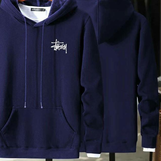 ☏ Jaket Sweater Hoodie Pria Distro STUSSy Original Jumbo M-3XL ♦