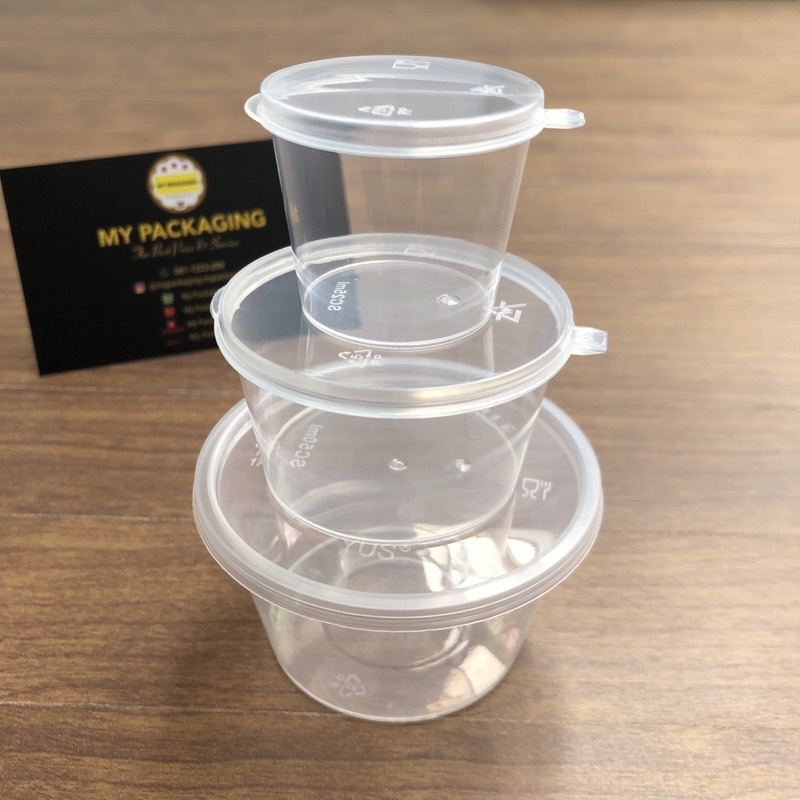 Tempat Saus Saos SAUCE 50ml / Cup Sambal / Sauce Container (isi50set) Sedang Murah Bagus Kuat Tidak Bocor Bahan PP