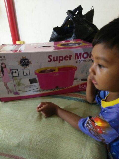 Alat Pel Supermop Bolde Athena | Stainless+tmpt Sabun+lubang Air