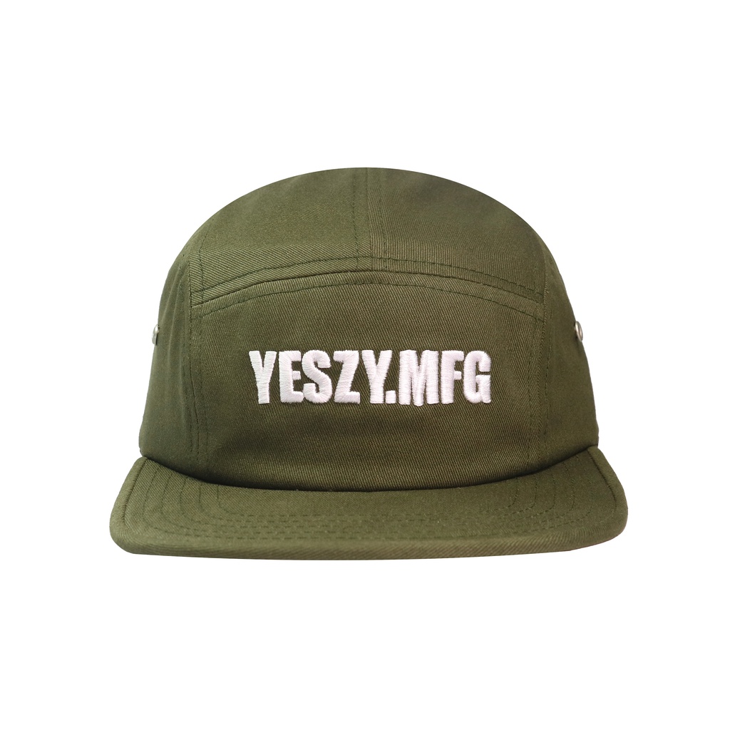 YESZY.MFG Impact Embroidery Olive 5 Panel Cap