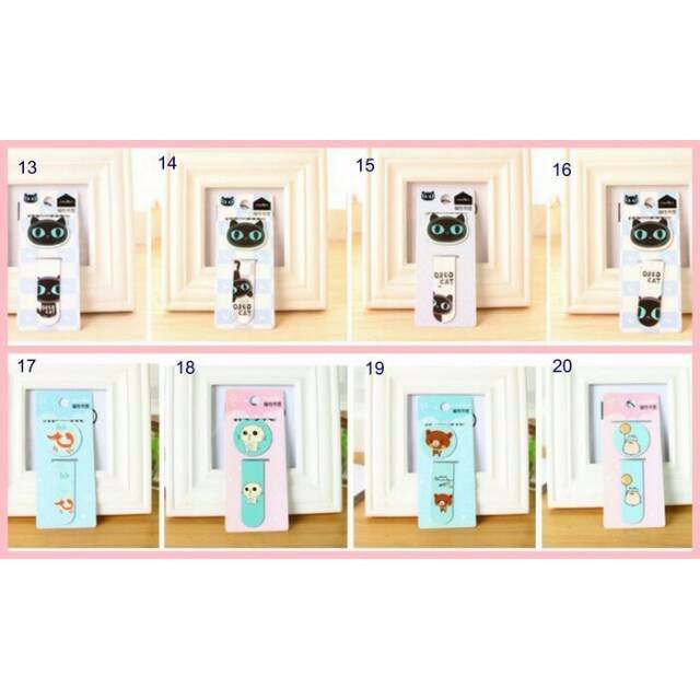 

Pembatas Buku/ Magnetic Bookmark Totoro, Owl, Buah, Cat, Hewan