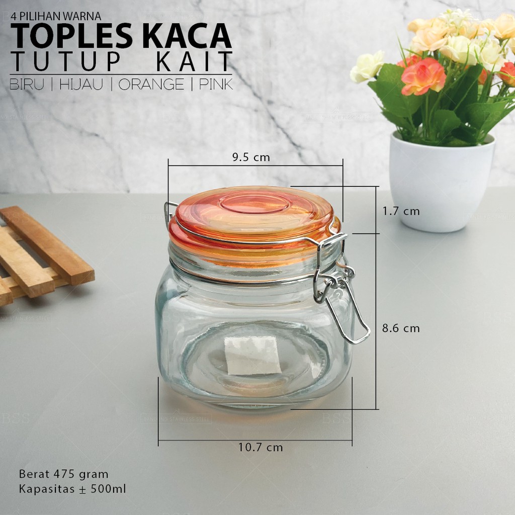 Toples Keler Kaca Tutup Kait Cemilan Kue Kering Lebaran Warna Lucu Menarik Jual Random