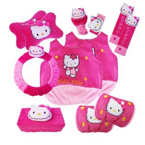 Bantal Mobil 8 in 1 Extra Premium Hello Kitty Pink