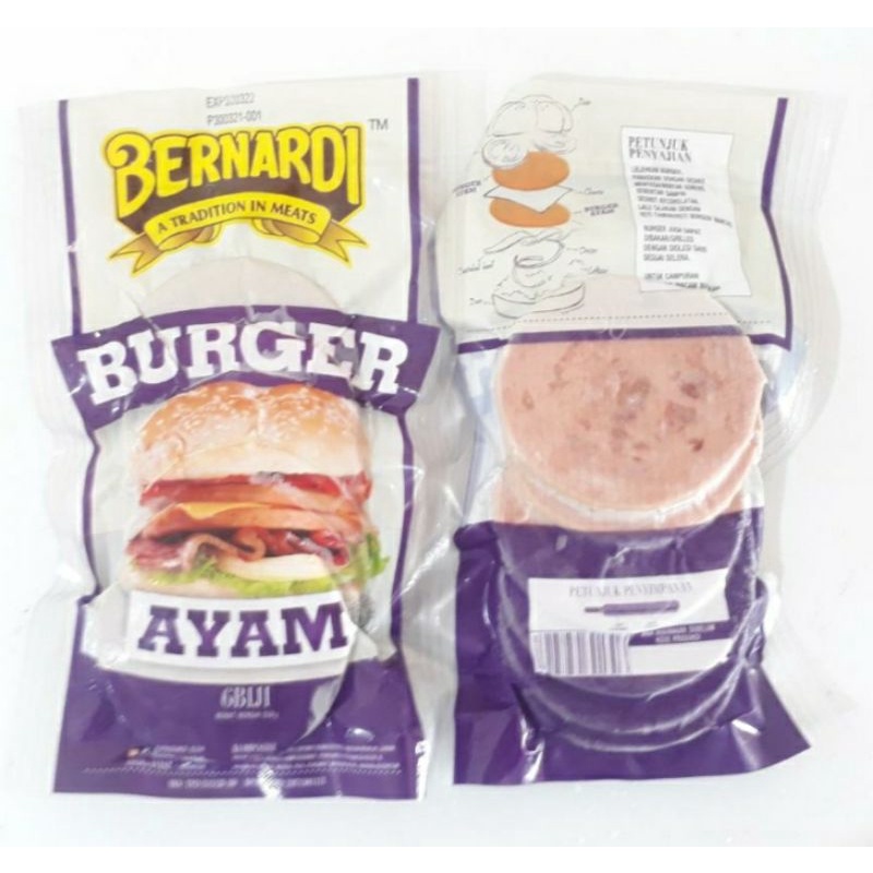 

Burger Ayam isi 6 BERNARDI 250gr