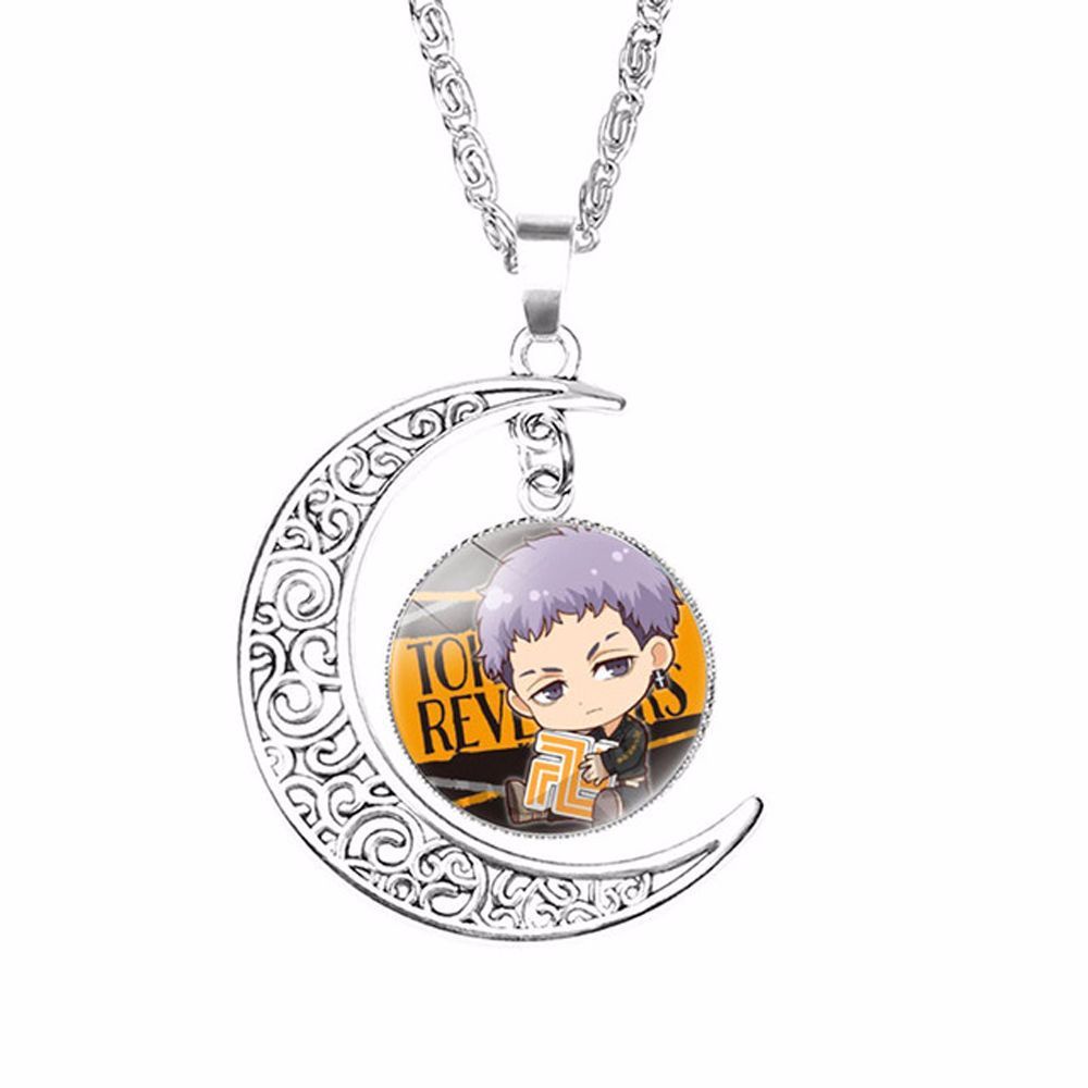 Mxbeauty Kalung Rantai Dengan Liontin Bentuk Bulan Sabit + Anime Draken Chifuyu Untuk Wanita