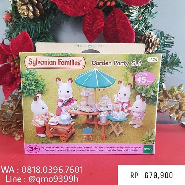 Sylvanian Families RARE Furniture Garden Party Set Original Epoch Japan