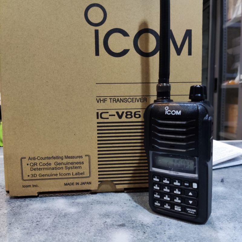 HT ICOM V86 7 watt + Free Headset Earset ORIGINAL Pengganti icom V80 | HT I Com V 86 7 watt walkie talkie handy talkie