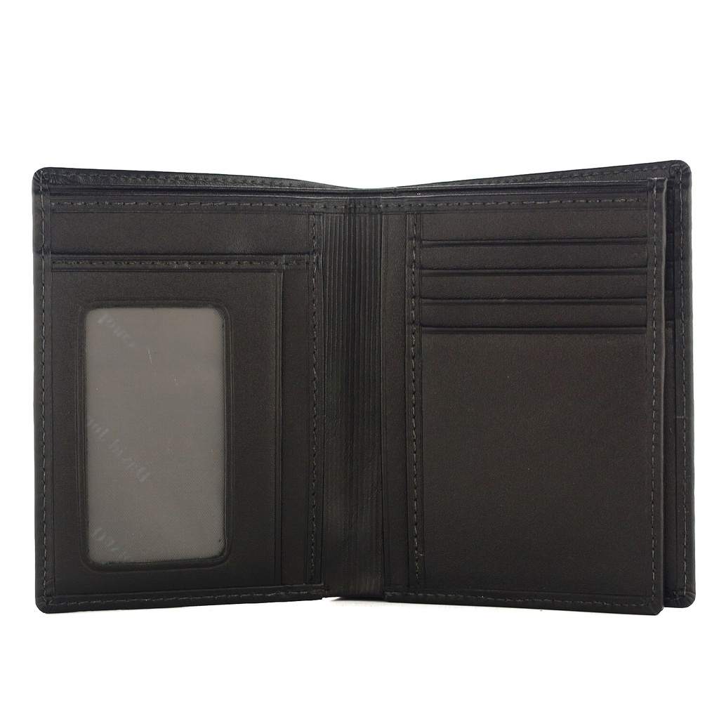 TOKOKOE - Dompet Pria model Berdiri bahan Kulit Premium Dompet Lipat dengan Kotak - David Jones 5101 Black