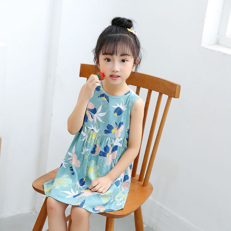 AN-29 Dress Daster Anak Perempuan Bahan katun organic serat bambu