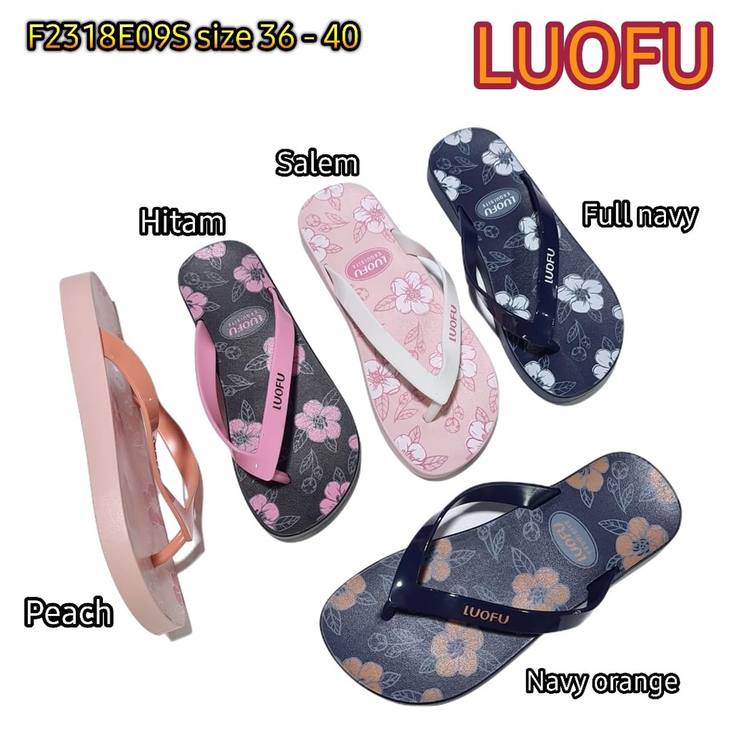 jelly sandal jepit wanita luofu karet import sendal japit cewek F2318E09S