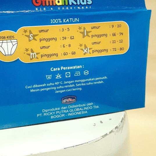 ✵ Celana dalam anak GT-MAN KIDS ISI 3| Celana anak laki GT-kids 708 - S ⅍