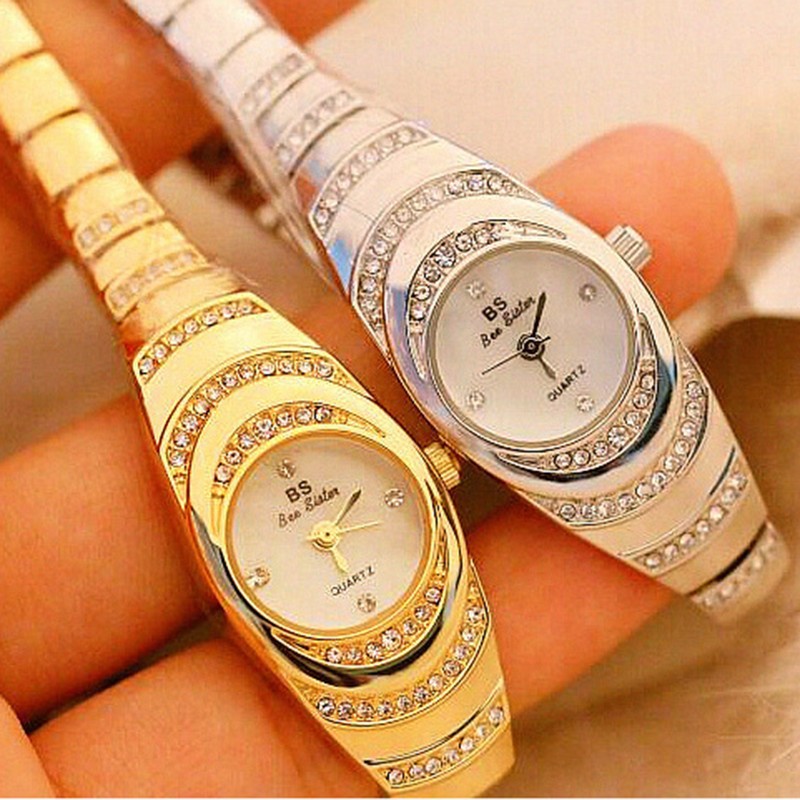 Gratis Ongkir BS bee sister Bracelet Women Quartz Watches Ladies Small Chain Watch Women Dress Clock