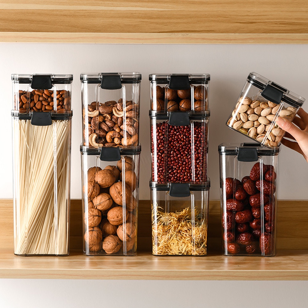 Toples Kedap Udara Bening Cereal Penyimpanan Kontainer Food Storage Jar Container