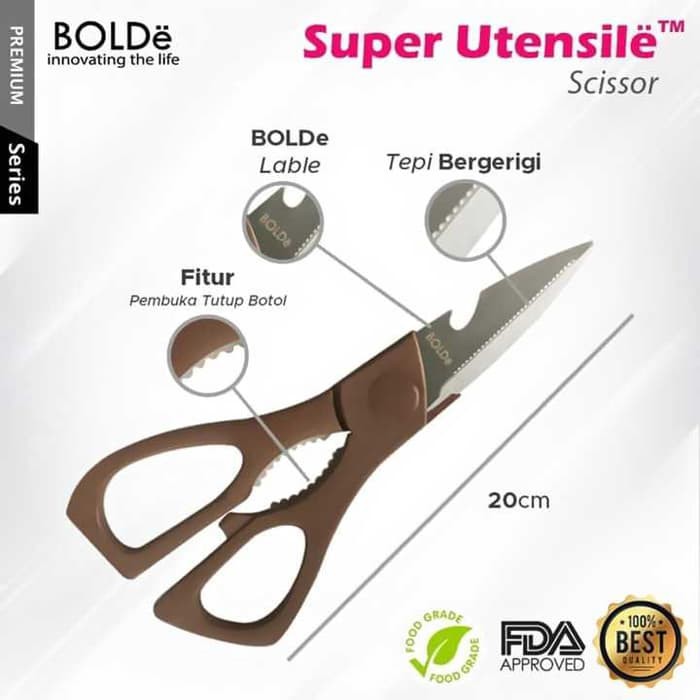 Pisau Set &amp; Gunting Super Utensile Electra Beige series 4 pcs set