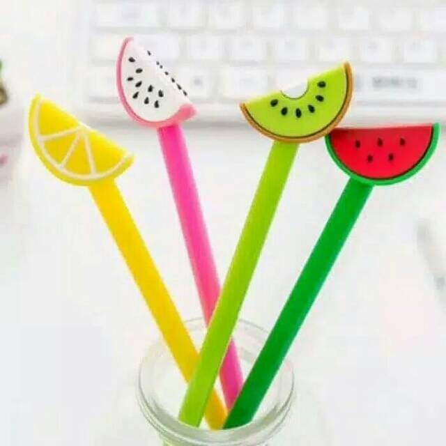 

Ink Gel Pen Fruits - Fruits Pen - Pulpen Buah Buahan