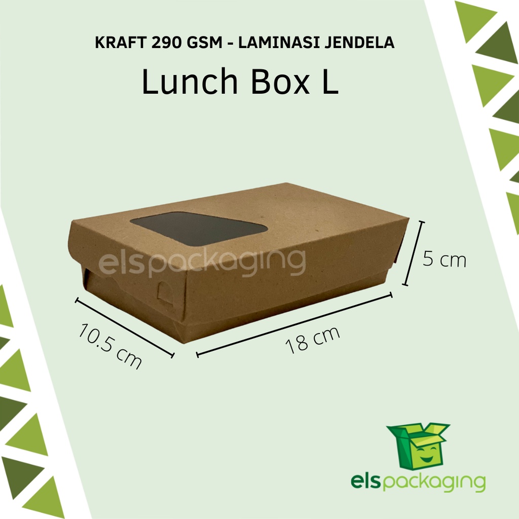 Jual Lunch Box L Jendela Lunch Box Kraft Tempat Mie Goreng Nasi Goreng