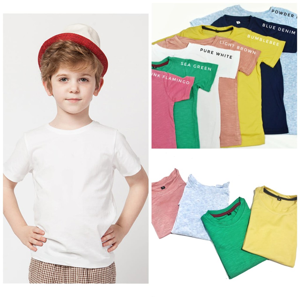 CECACIA BASIC TEES/ KAOS POLOS ANAK 1-5 TH