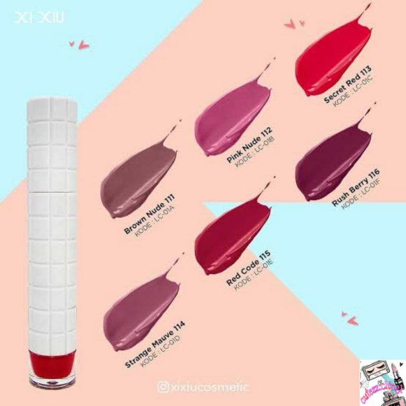 ☃Cutezz_Ching1☃Xi Xiu Lip Cream Matte 5g - Lip Cream