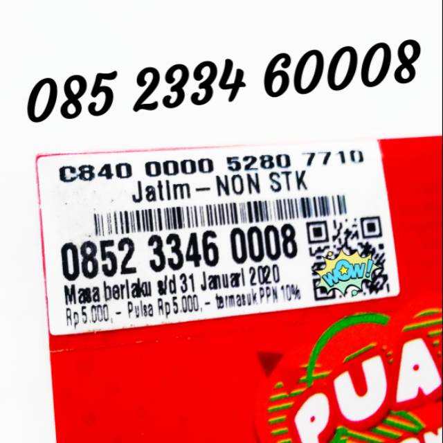 Nomorr Cantik Telkomsel Rapi Urut 2334 ekor 6000x