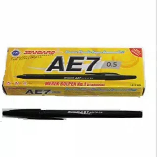 

Ecer Pulpen Bolpen Ball Point Standard AE7 0.5mm Hitam