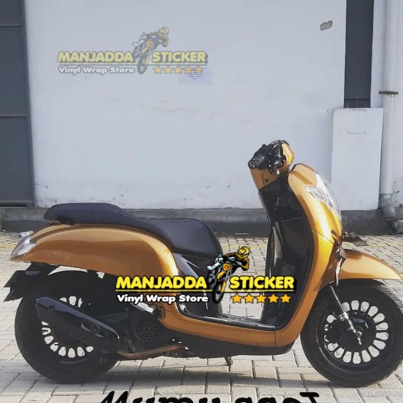 STIKER SKOTLET MOTOR WARNA GOLD COOPER KUALITAS PREMIUM