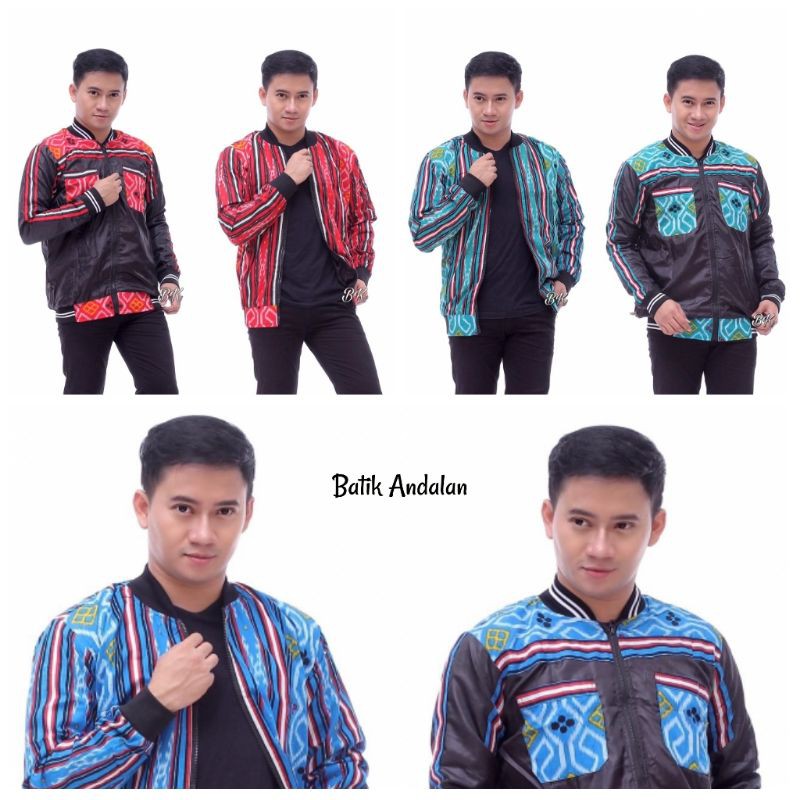 Jaket Parasut Batik Bolak-balik / Pakaian Batik Pria Dewasa Vol.1 BKBA