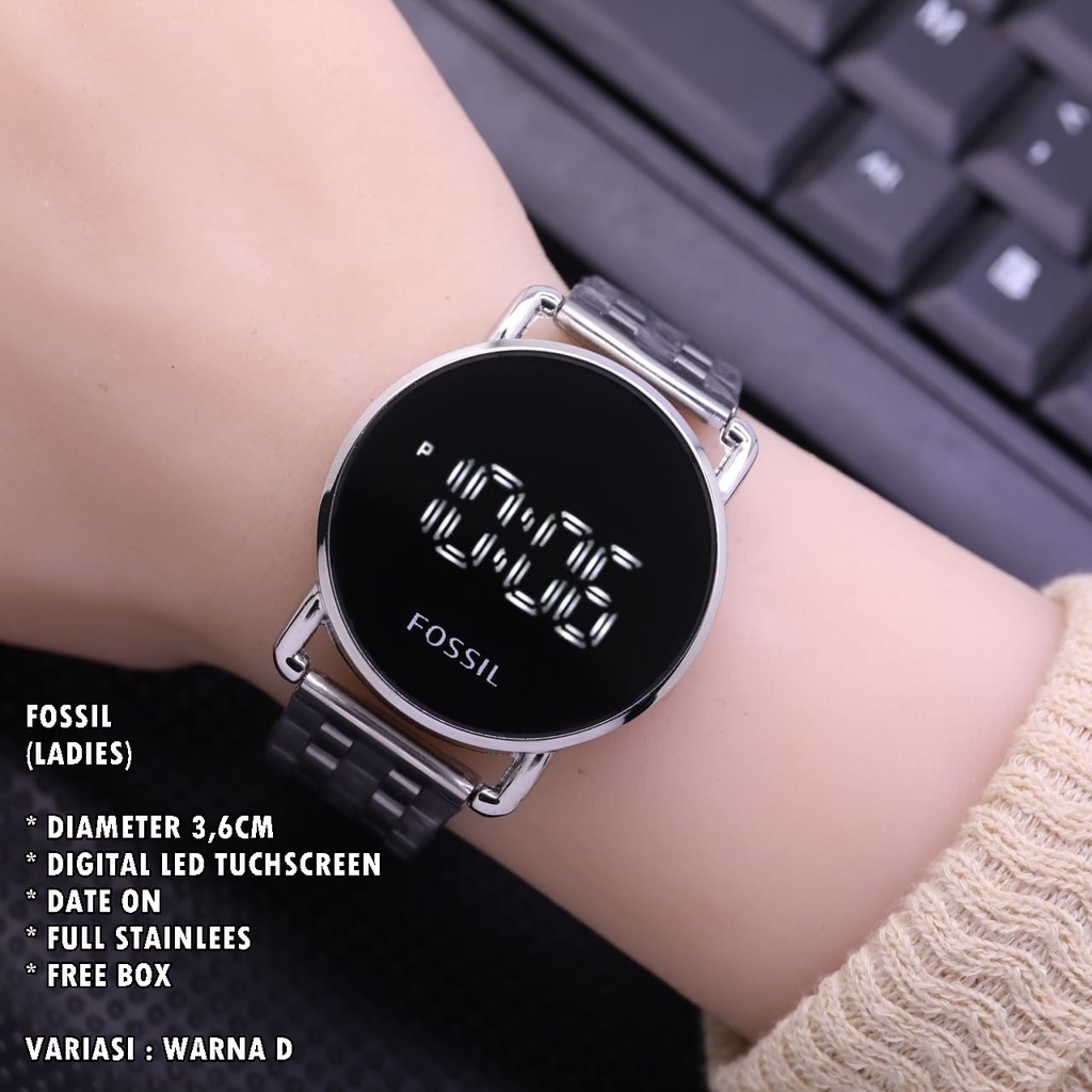 (BISA COD) JAM TANGAN FASHION WANITA LED TOUCHSCREEN RANTAI BULAT TANGGAL