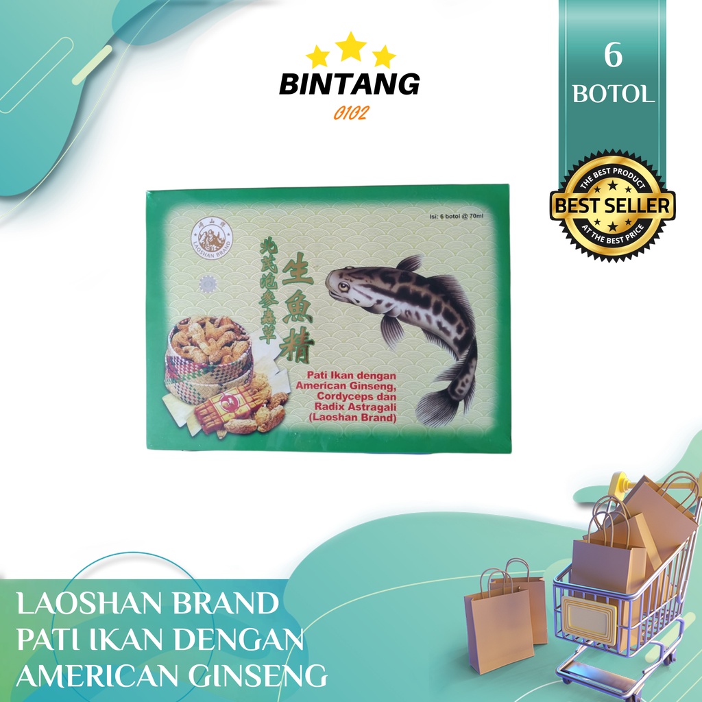 

Laoshan Brand Saripati sari pati Ikan Gabus haruan 6s