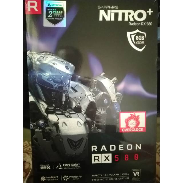 Vga RX 580 8 GB Sapphire Nitro Plus OC