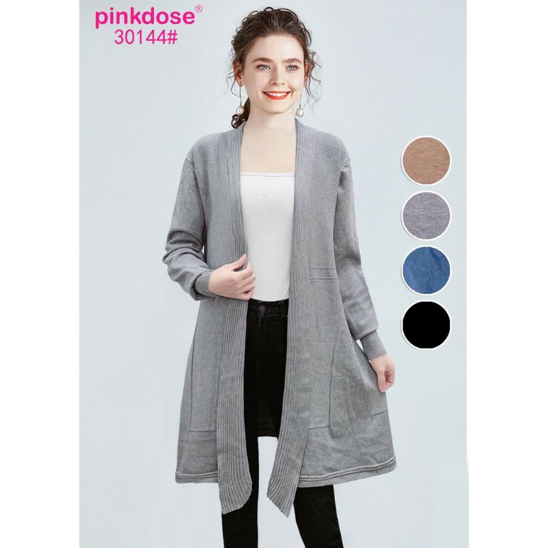 LONG CARDIGAN RAJUT IMPORT 30144 PINKDOSE