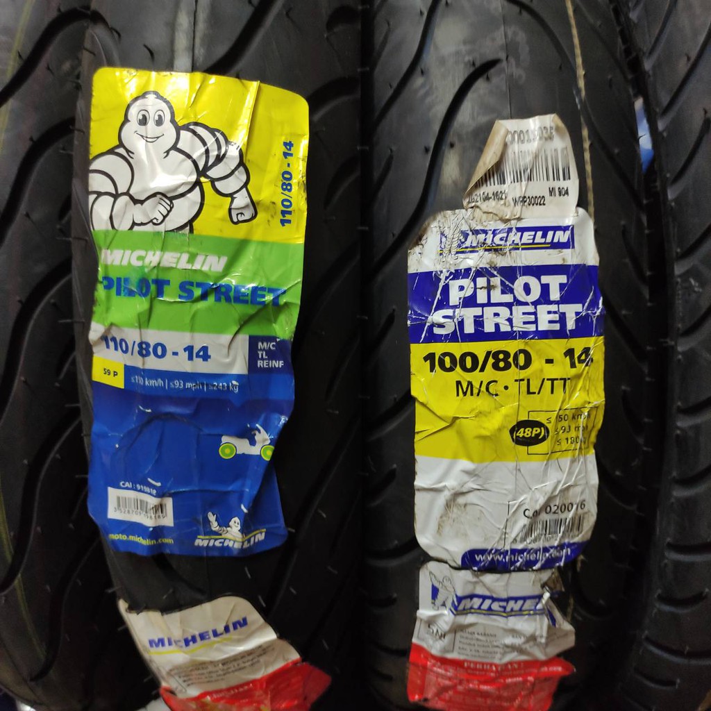 Paket Murah Ban Tubeless Michelin 110/80-14 &amp; 100/80-14 Pilot Street