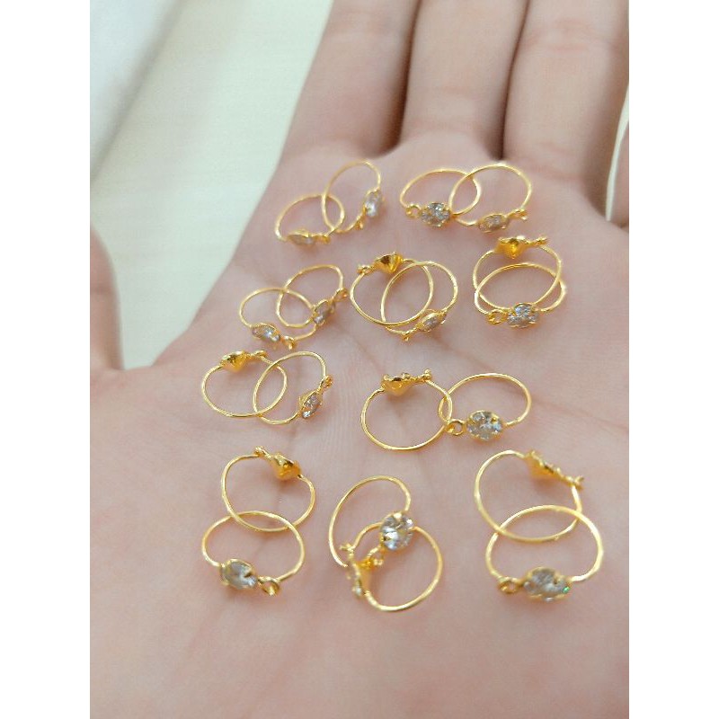 ANTING KENIP ANAK DAN BAYI PERAK 925 LAPIS MAS KUNING 24K