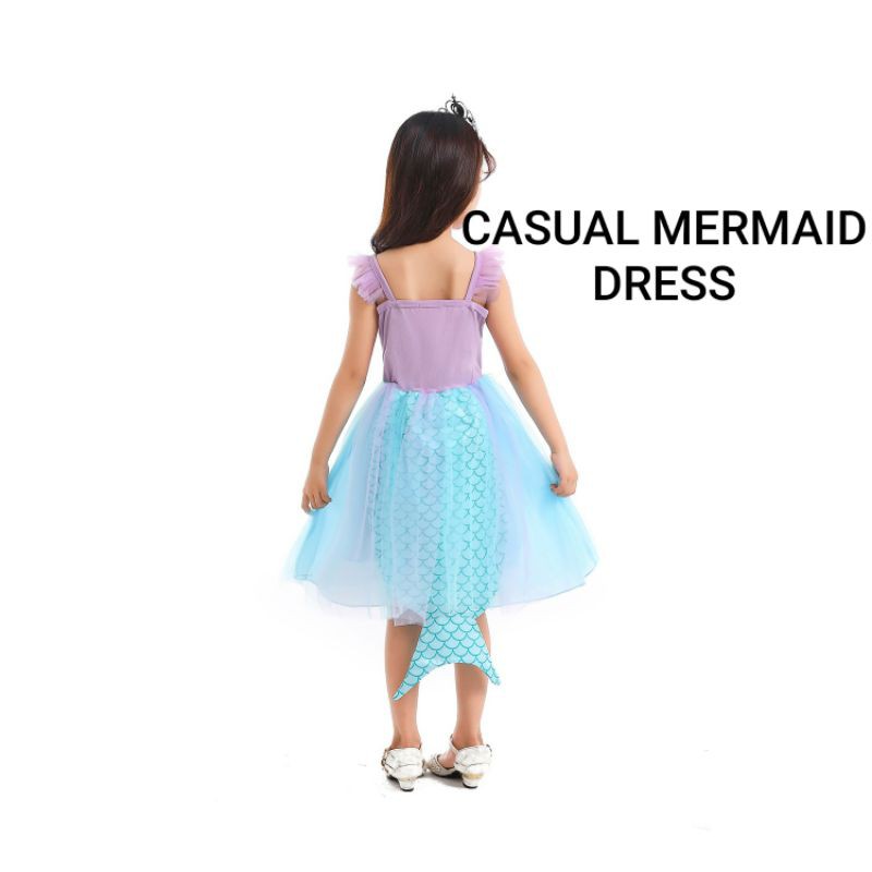 CASUAL MERMAID DRESS / DRESS PRINCESS ANAK / KOSTUM PRINCESS ANAK / GAUN ULANG TAHUN