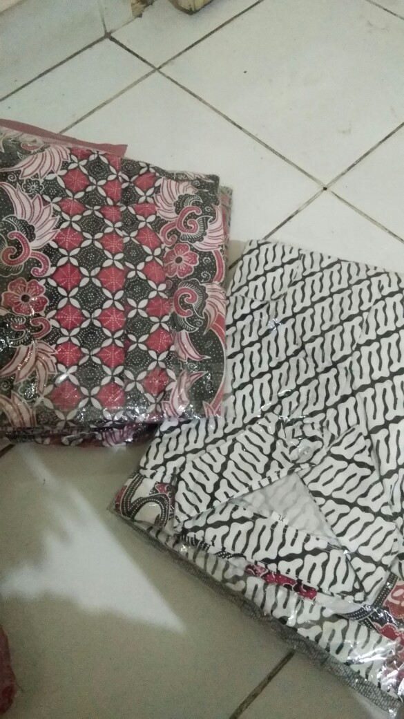 Murah Batik Kemeja Hem Pria Motif Kembang Gede Hitam Kemeja Seragam Pekalongan Alkhalis
