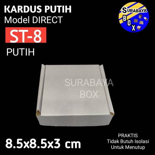 

KOTAK AKSESORIS ST-8 PUTIH KARDUS ST8 KADO BOX DUS SOUVENIR AKSESORIS