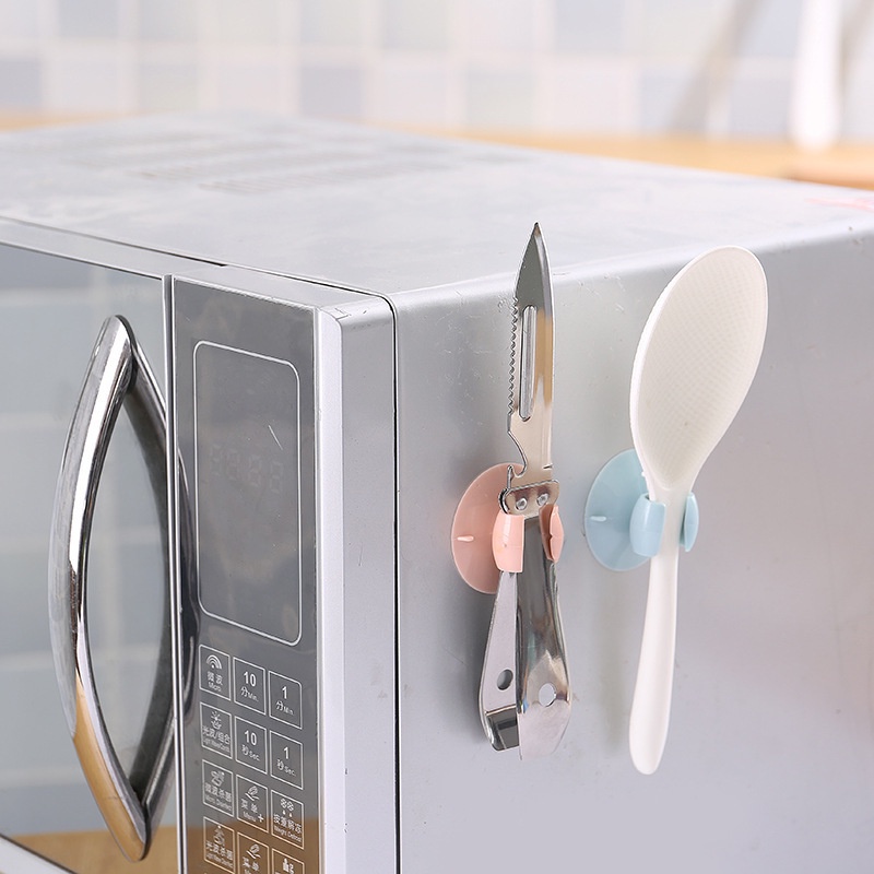 Stand Holder Sendok Nasi Model Tempel Dinding Warna Acak Untuk Dapur