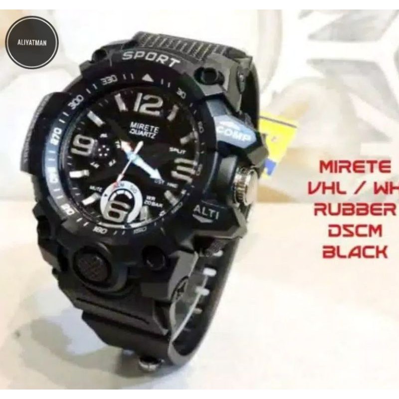 JAM TANGAN SPORT TERBARU MIRETE ORIJINAL ANALOG WATER PROF