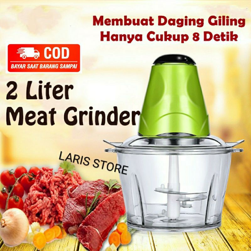 Blender Gilingan Daging Kapsul 2 Liter / Meat Grinder Portabel Capsule Chopper Daging