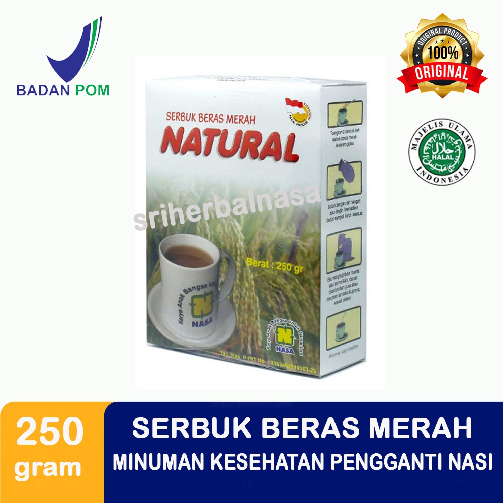 

Serbuk Beras Merah 250 gr Minuman Kesehataan Pengganti Nasi