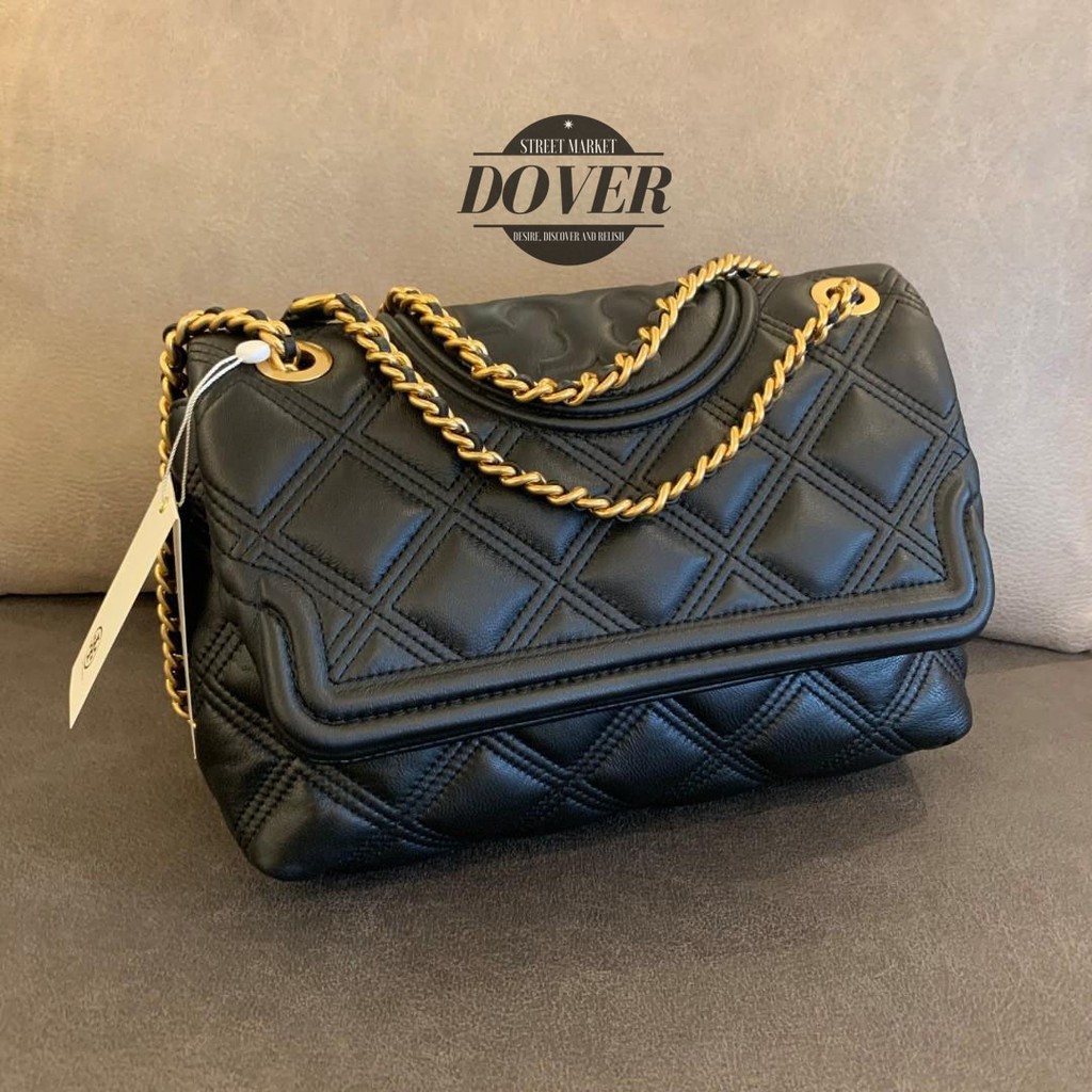 Tory Burch Soft Fleming Shoulder Bag Black - ORIGINAL 100%