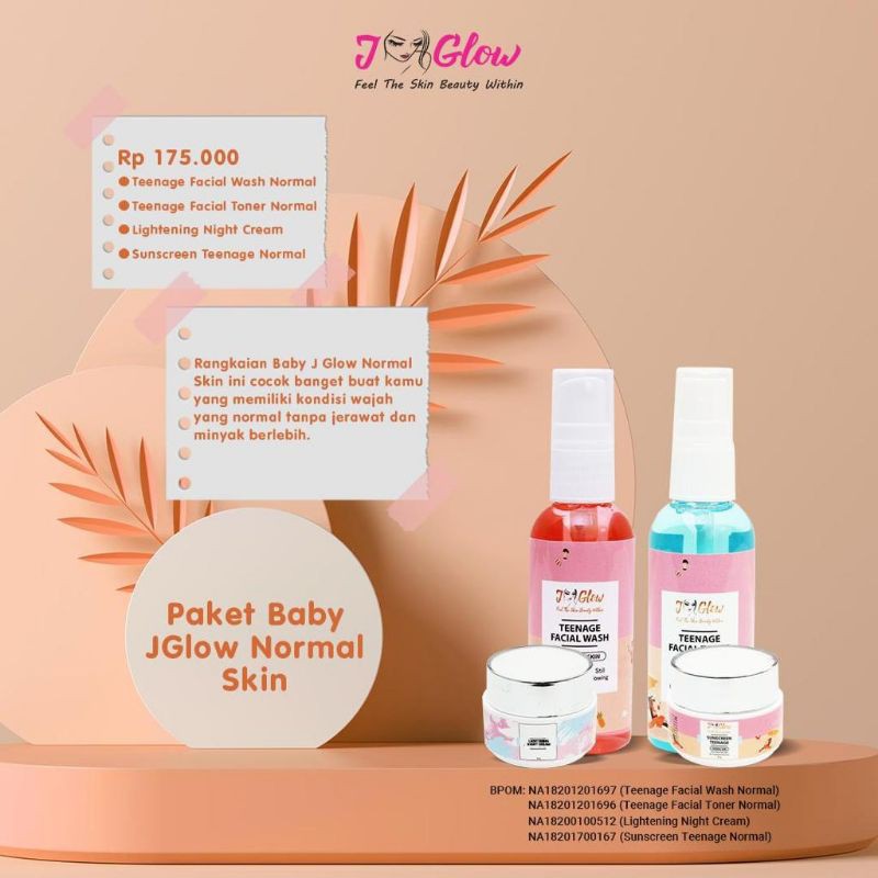 JGLOW SKINCARE | BABY JGLOW (KHUSUS REMAJA) / skincare aman / skincare remaja aman / skincare BPOM