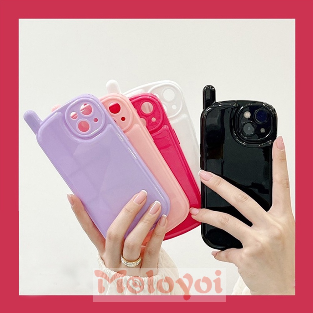 Soft Case TPU Glossy Warna Permen Macaron Vintage Untuk iPhone 13 11 12 Pro Max 11 Pro Max 13Pro Max