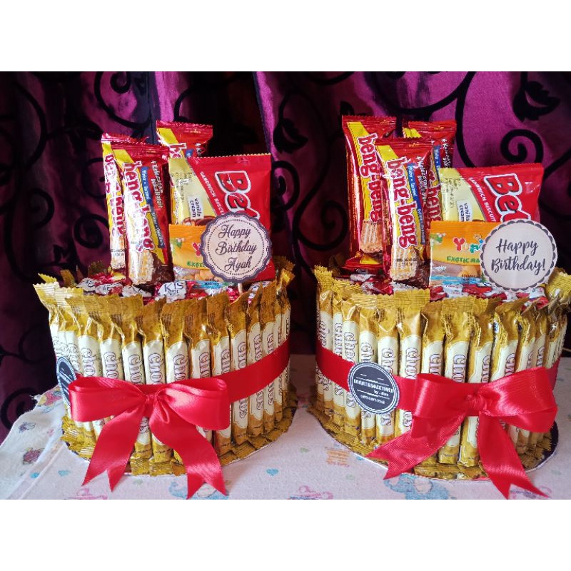 

SNCK TART/SNACK CAKE / HADIAH / CUSTOM / MURAH / ULANG TAHUN