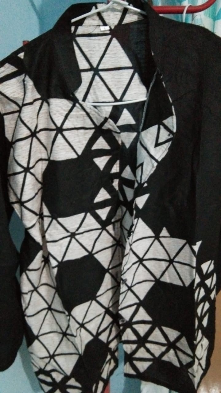 Atasan Blouse Batik Wanita Lengan Panjang Kancing Depan. Batik Pekalongan