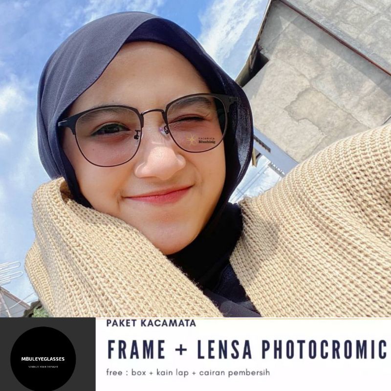 frame kacamata 0081 + lensa photocromic antiradiasi