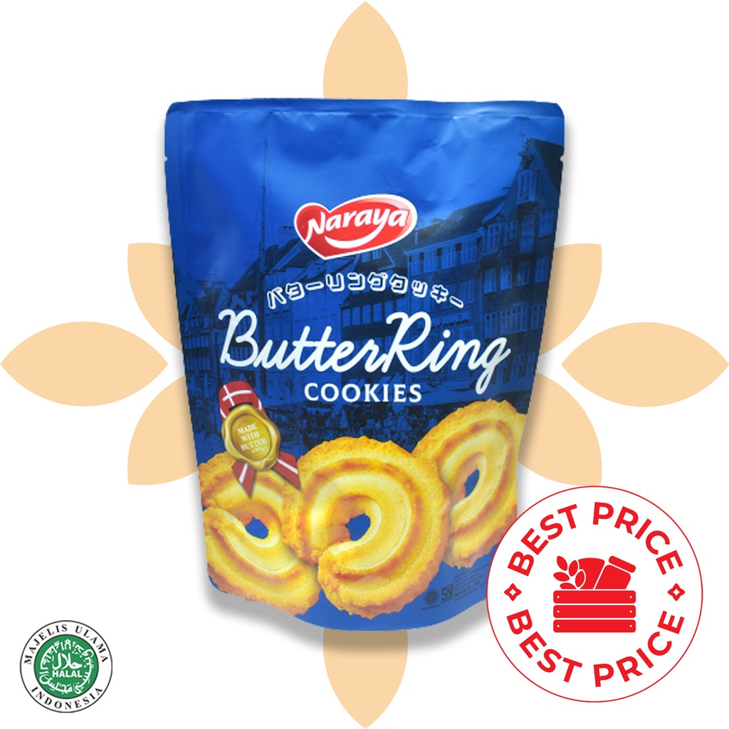 NARAYA - BUTTER RING COOKIES - 150 GR