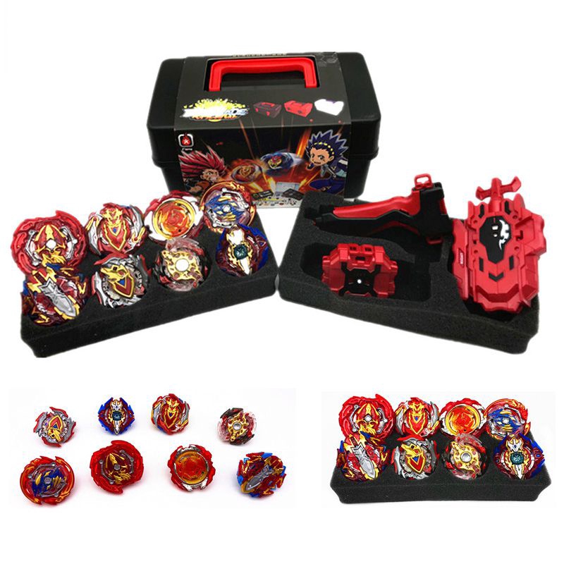 【Spot goods】8pcs Gyro Burst Beyblade Set With Launcher Portable Storage Box Kids Gift Toy