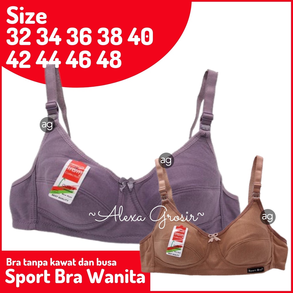 Pakaian Dalam Sport Bra / BH Wanita Tanpa Kawat Katun Murah