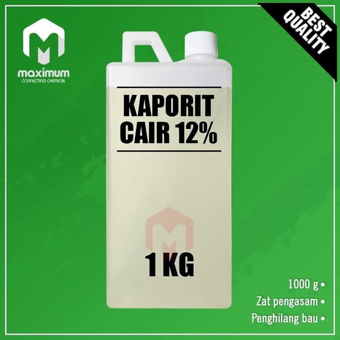 

Sodium Hypo / Sodium Hypochlorite / Kaporit Cair 12% - 1 Kg