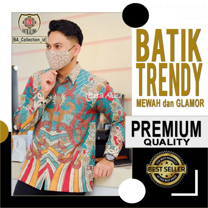 Baju Batik Pria Lengan Panjang Premium Kombinasi Keris Terbaru Prabuseno Terlaris Handara Formal Asa